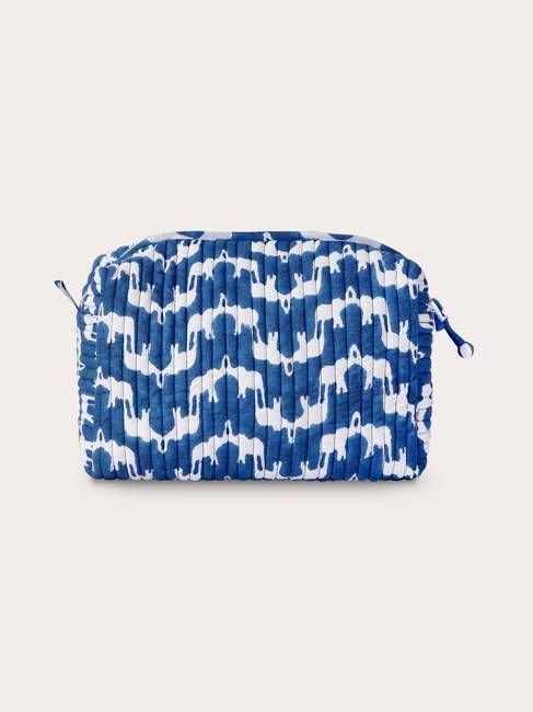 Guana Quilted Wash Bag -  Elephant Palace Blue