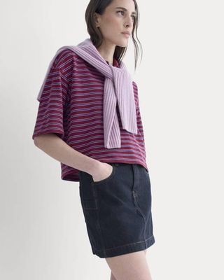 Denim Utility Mini Skirt | Tungsten Rinse