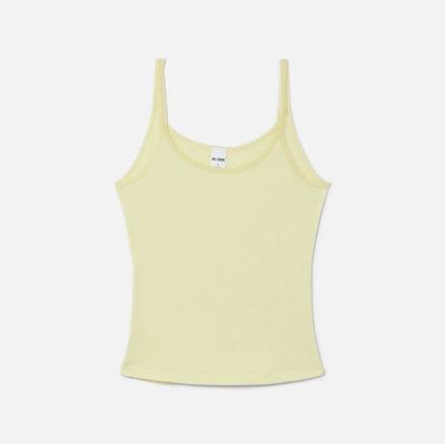Lace Strap Tank - Lime