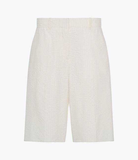 Gingham Bermuda Pant | Off White