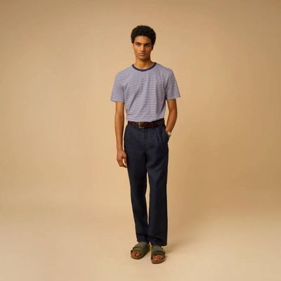 PLEATED LINEN TROUSERS