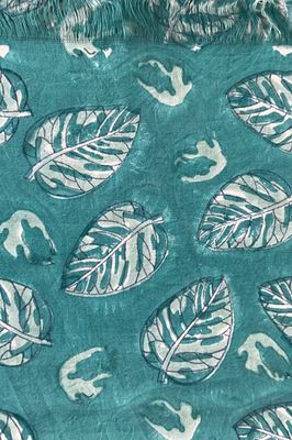 NEW! Amber Cotton Muslin SCARF Dark Green