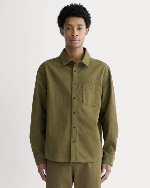 The Canvas Organic Cotton Overshirt | Olive