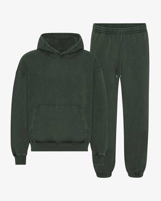 Organic Relaxed Hood Sweatsuit - Midnight Forest