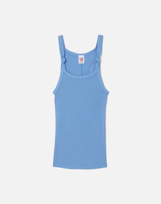 Knotted Ribbed Tank - Seaside