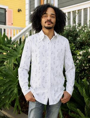 Fresh Catch Organic Cotton Men's Button Down Shirt