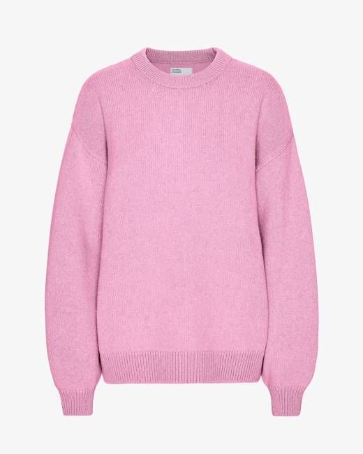 Oversized Merino Wool Crew - Cherry Blossom