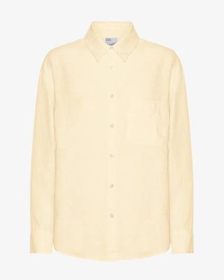 Linen Oversized Shirt - Soft Yellow