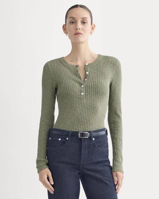 The Cozy Rib Henley | Kalamata