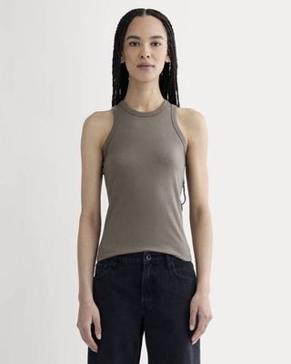 The Shimmy Cutaway Tank | Taupe
