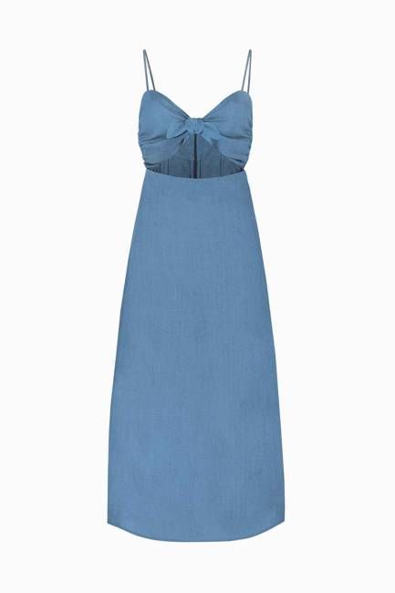 The Gabriella Midi Dress in poppy blue