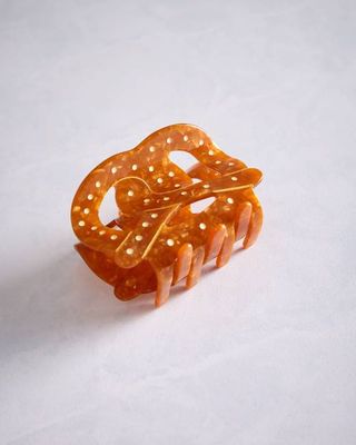Brown Combo - Hand Painted Pretzel Hair Claw Clip - Solar Eclipse