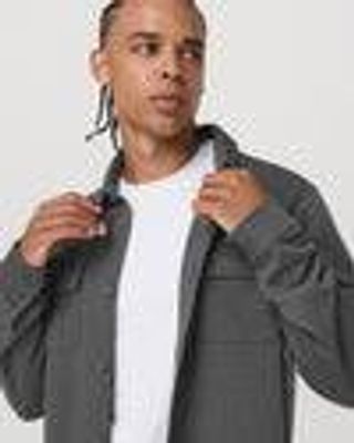 Waffle Shirt Jacket | Men's Versatile Dark Pewter Jacket | Vuori