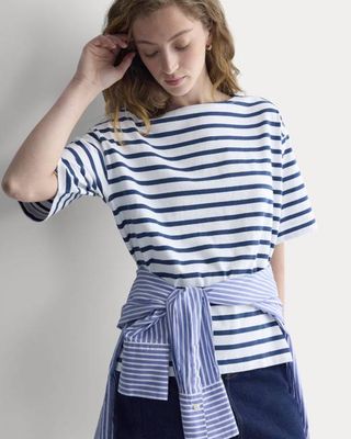 Mariner Tee | White/Estate Blue