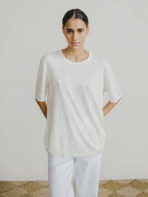 Bigger Tee, Regen Silk Noil Jersey, Natural