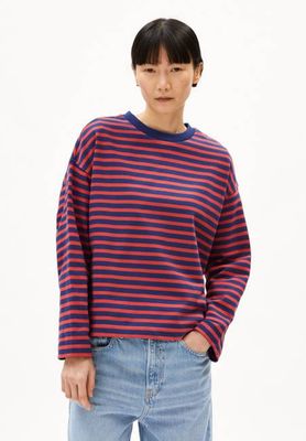 FRANKAA MAARLEN STRIPE SWEAT | blue noon-coral blush