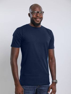 Organic Tall Slim Heavyweight T-shirt (Midnight Blue)