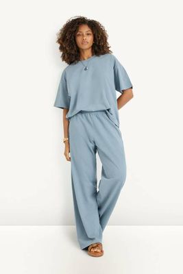 Coast Pant - Dusk Blue Cotton Jersey
