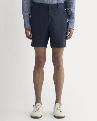 The 7" Linen Trouser Short | Navy