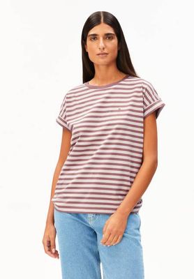 IDAARA STRIPES T-SHIRT | Eistraube-Dunkelbeere