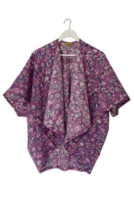NEW! PETITE Block Print Kimono No. 64