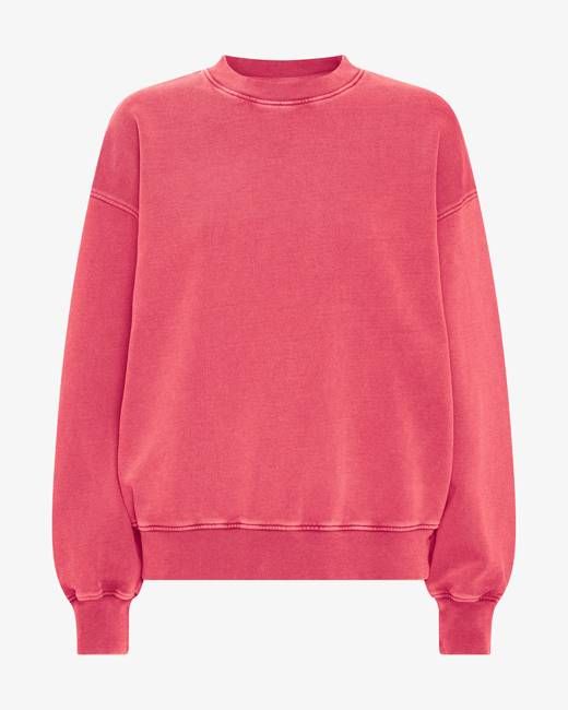 Organic Oversized Crew - Faded Red