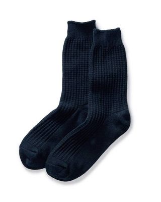 The Waffle Sock in Dark Navy
