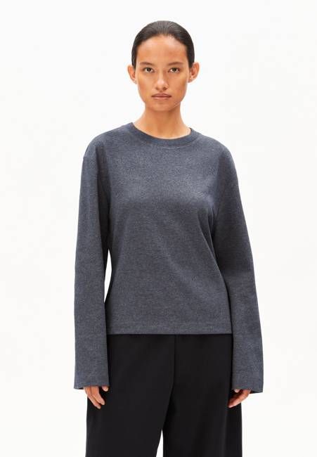 UN-WASTED LONGSLEEVE | steel melange-undyed