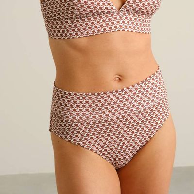 DEDICATED - Bikinihose Slite Tulips Cappuccino-Braun
