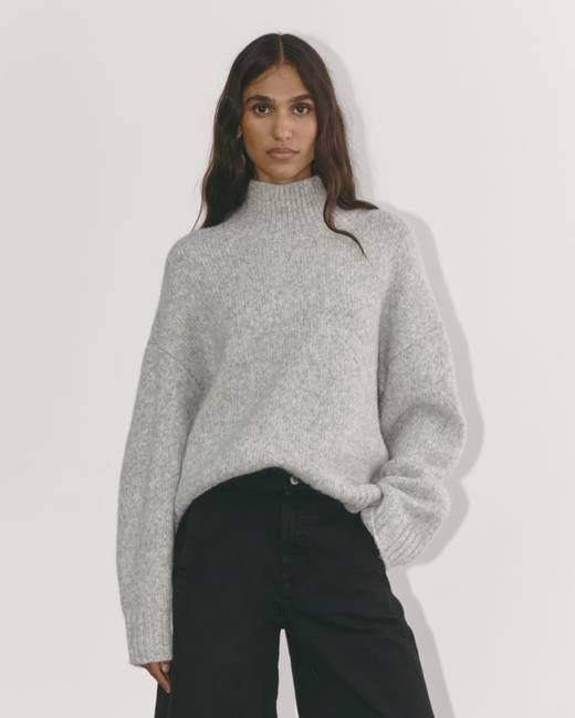 The Cloud Oversized Turtleneck | Heather Grey