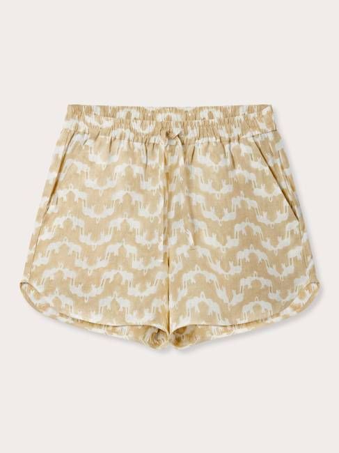 Women's Elephant Palace Coconut Musha Linen Shorts