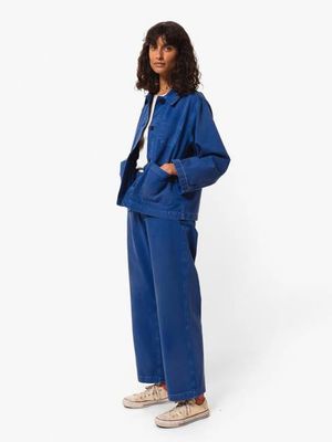 Lovis Herringbone Jacket Blue organic cotton | Nudie Jeans