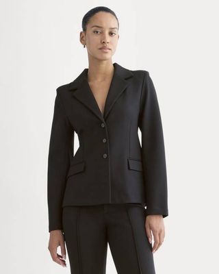 Ponte Sculpted Blazer | Black