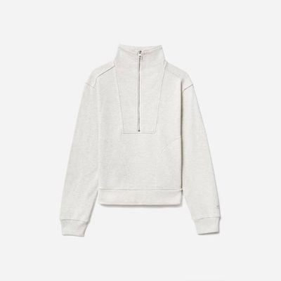 The Track Half-Zip | Light Heather Grey