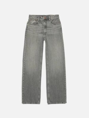 Clean Eileen Foggy Grey loose wide-leg jeans | Nudie Jeans