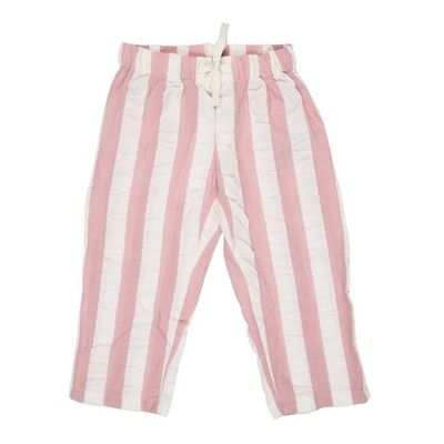 Loose Summer Pants (Seersucker Wide Stripe) - Pink