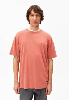 MAARKOS LINEN BLEND T-SHIRT | tabasco red