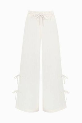 Die Giulia Hose mit Kordelzug in Cremeweiß