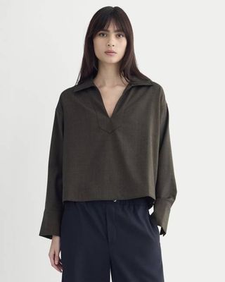 Overshirt in Tailor Twill | Heathered Fudge