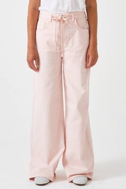 Blake Low Rise Jean in Pink Dawn Wide Stripe