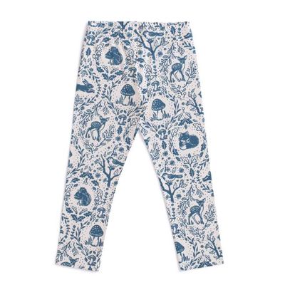 Baby Leggings - Animal Tapestry Delft Blue