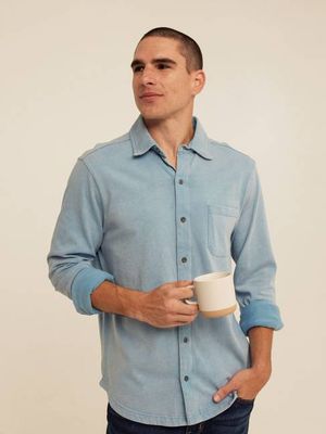 Dorian Mineral Wash Mediumweight Jersey Button-Down