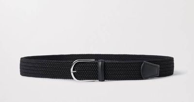 Black Braided Elastic Belt | Vegan Leather | Asket