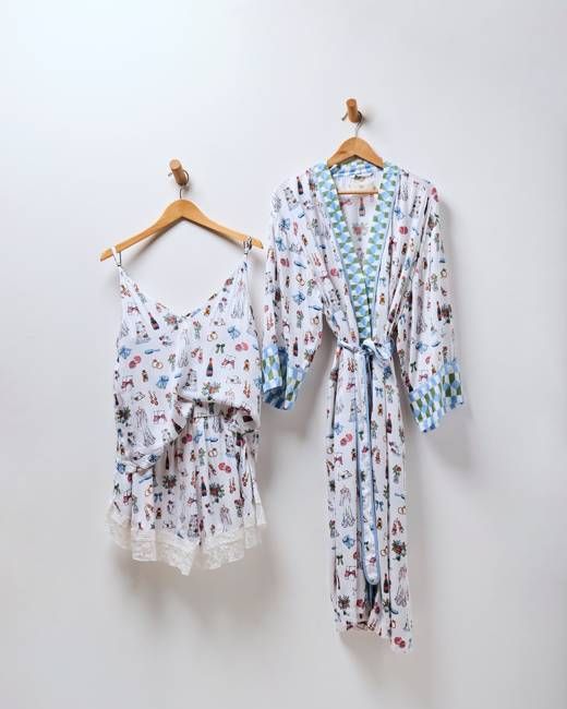 Big Day Bliss - Eco Satin Robe & Pamela Set Bundle - Coastal Cloud