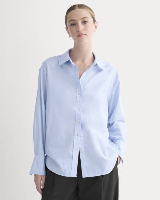 Everyday Shirt in Silky Cotton | Light Blue