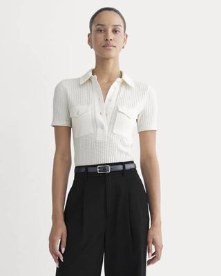 The Cozy Rib Polo | Bone