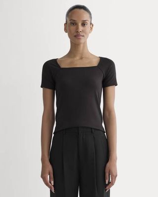The Form Square-Neck Top | Black
