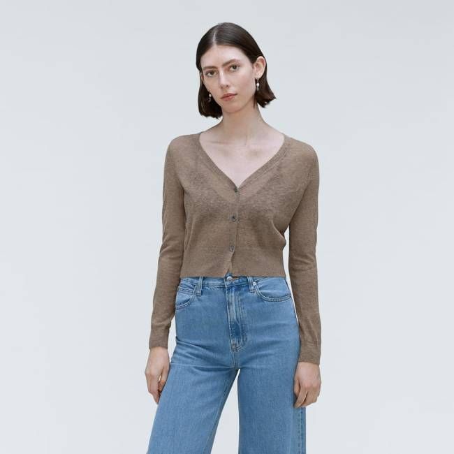 The Featherweight Alpaca Cardigan | Taupe Grey