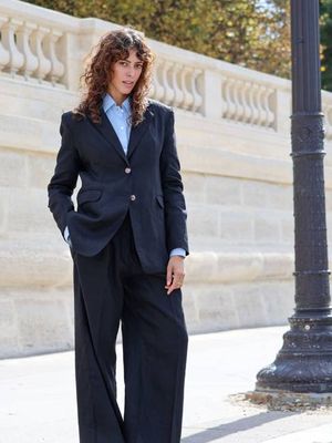 Oversized Linen Blazer