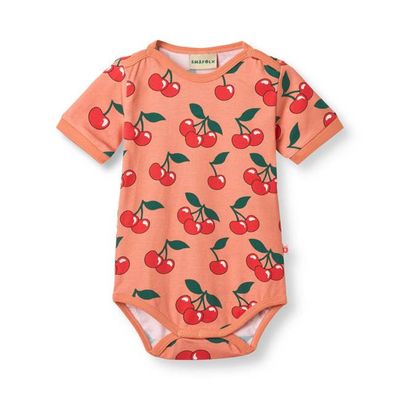 Elstar Babybody mit kurzen Ärmeln und Kirschen